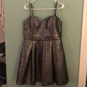 Silver A-Line party dress